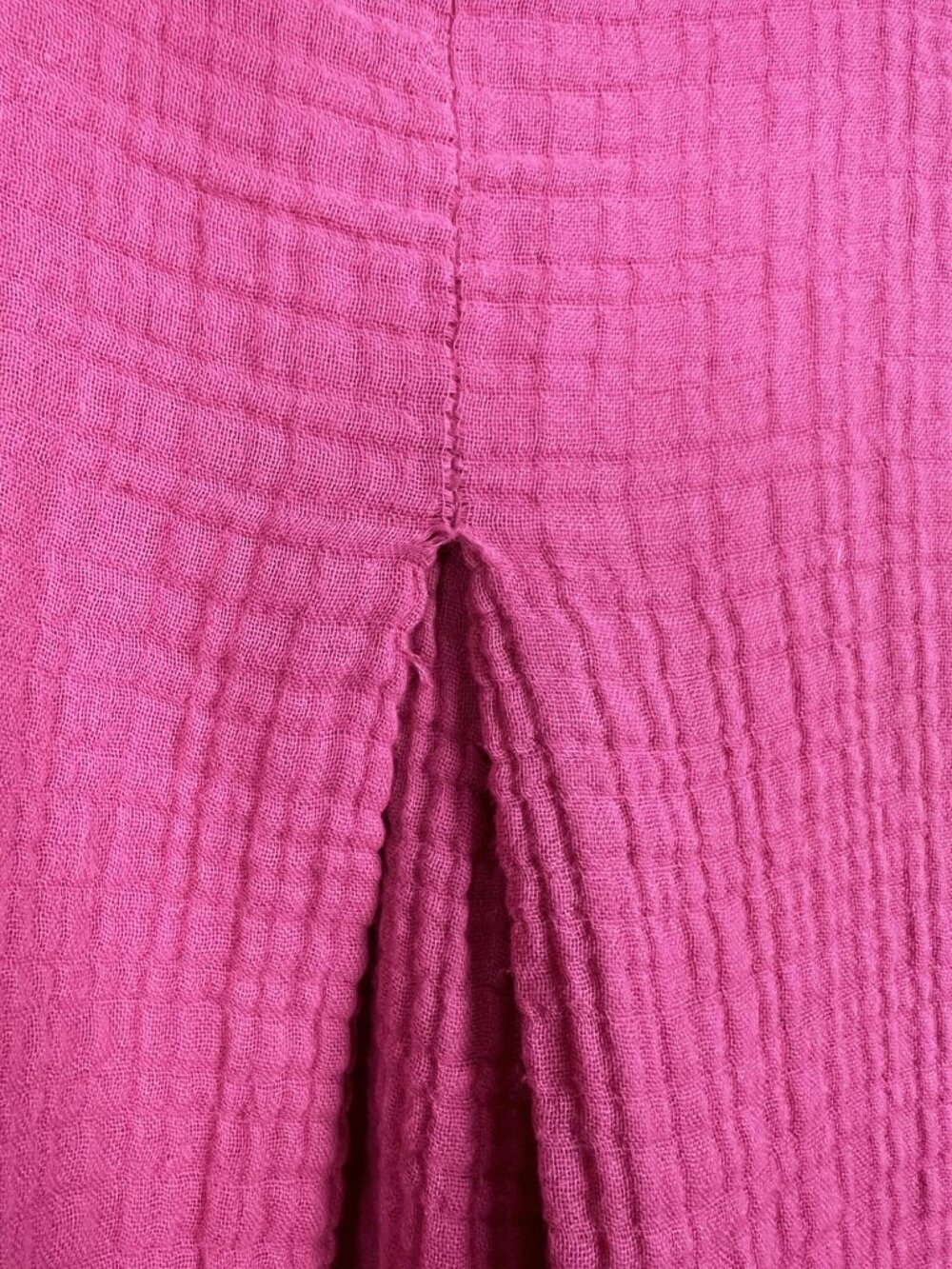 Kozan Harley gauzy cotton midi dress Raspberry Pink oversized lagenlook boho L - Picture 4 of 10